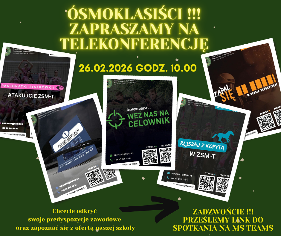 TELEKONFERENCJA DLA UCZNIÓW KLAS ÓSMYCH