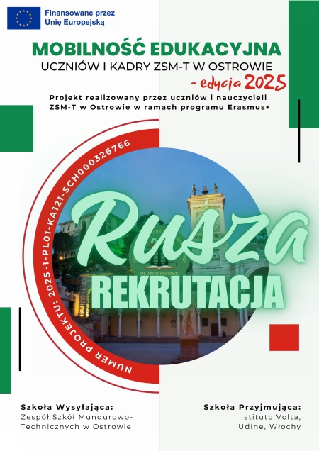MOBILNOŚĆ EDUKACYJNA UCZNIÓW I KADRY ZSM-T W OSTROWIE - EDYCJA 2025 - WŁOCHY